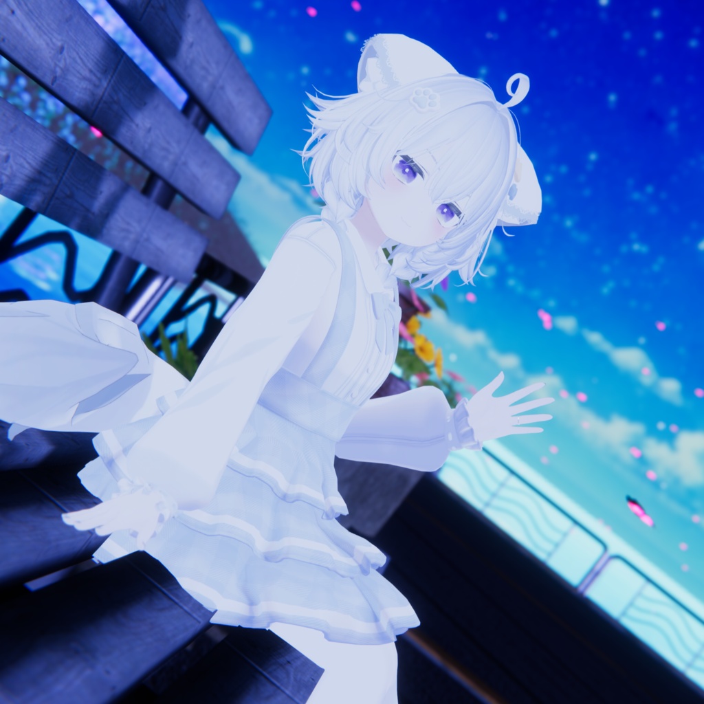 『ねこりぼんポンチョ NekoRibbonPoncho』複数アバター対応衣装