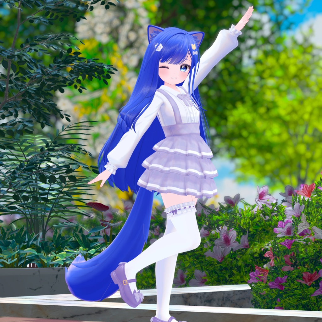 🎀プレゼント企画開催中🎀『ねこりぼんポンチョ NekoRibbonPoncho』複数アバター対応衣装