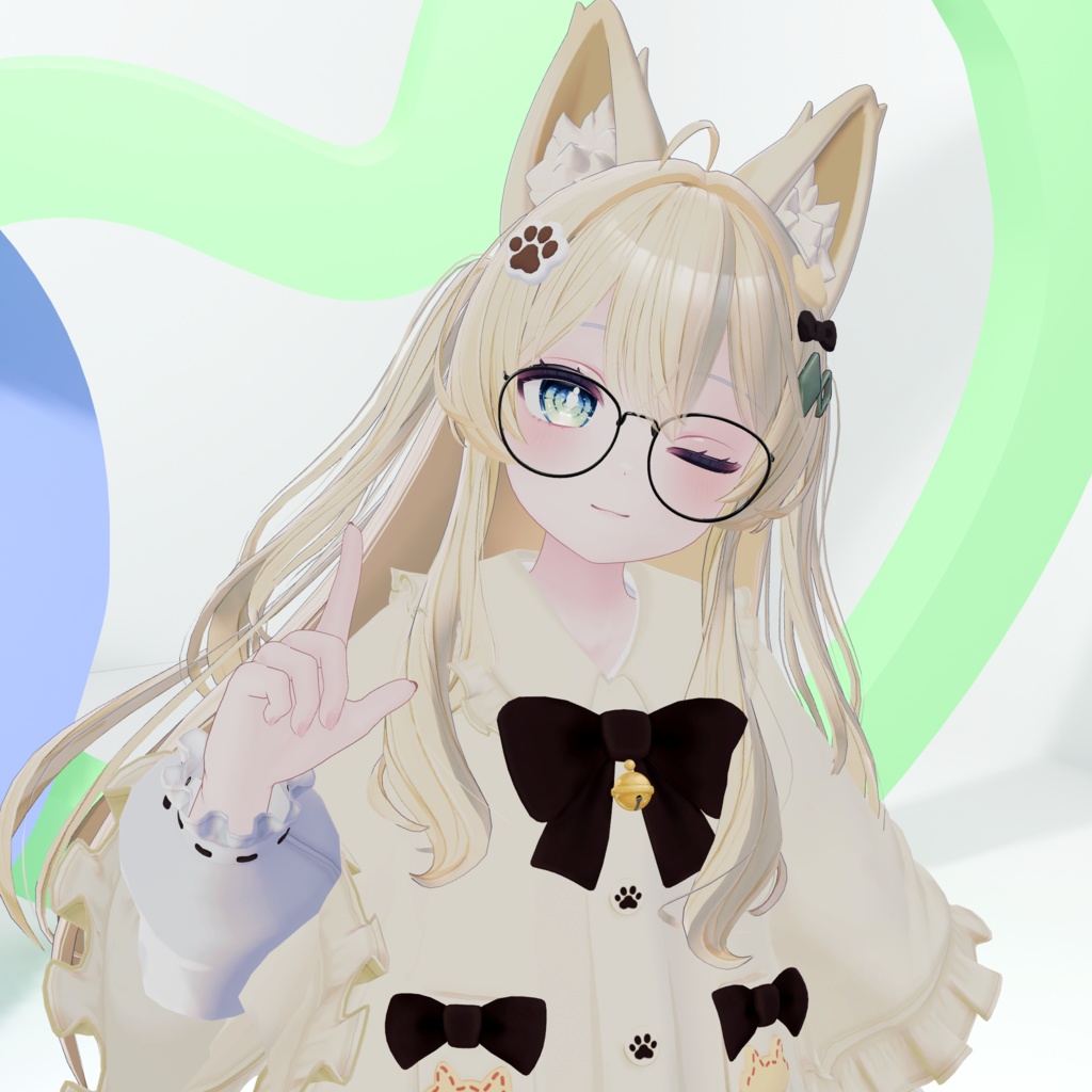 『ねこりぼんポンチョ NekoRibbonPoncho』複数アバター対応衣装