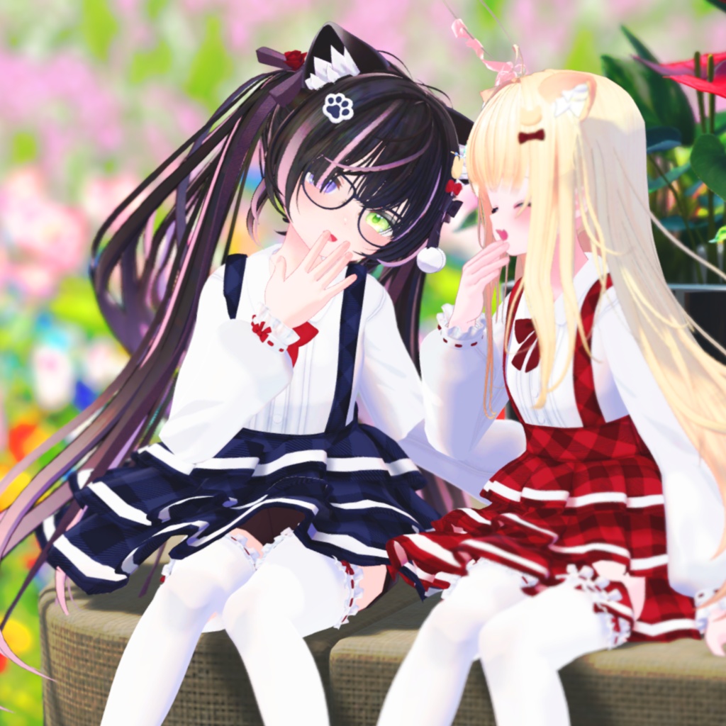 『ねこりぼんポンチョ NekoRibbonPoncho』複数アバター対応衣装