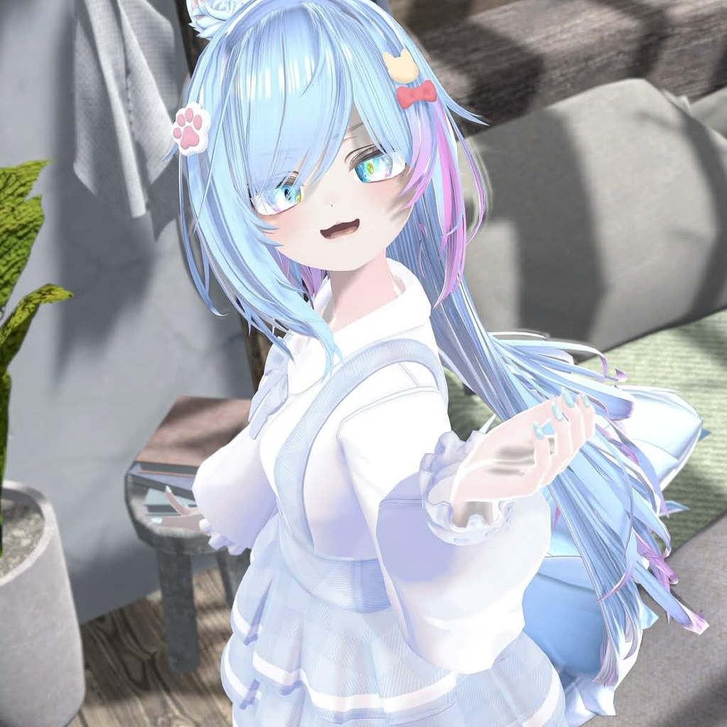 🎀プレゼント企画開催中🎀『ねこりぼんポンチョ NekoRibbonPoncho』複数アバター対応衣装