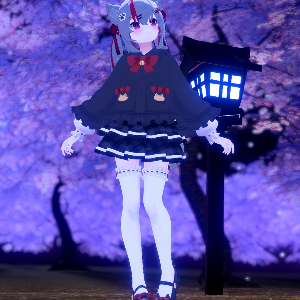 🎀プレゼント企画開催中🎀『ねこりぼんポンチョ NekoRibbonPoncho』複数アバター対応衣装