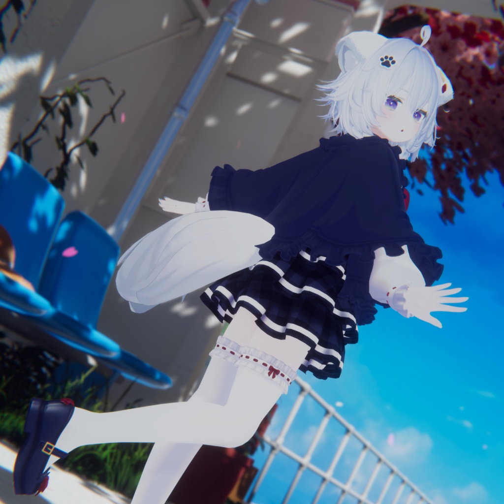 🎀プレゼント企画開催中🎀『ねこりぼんポンチョ NekoRibbonPoncho』複数アバター対応衣装