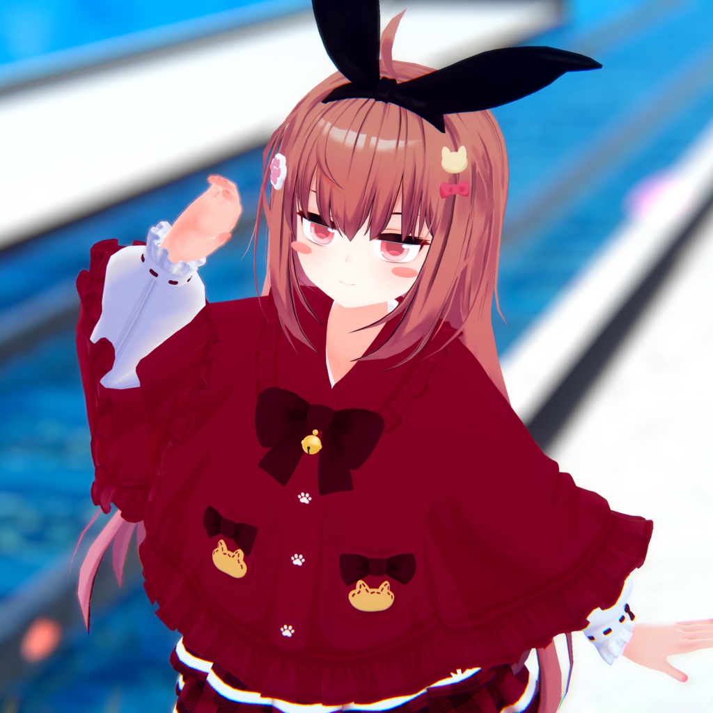 🎀プレゼント企画開催中🎀『ねこりぼんポンチョ NekoRibbonPoncho』複数アバター対応衣装