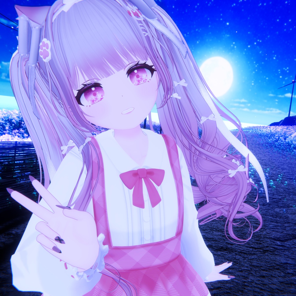 🎀プレゼント企画開催中🎀『ねこりぼんポンチョ NekoRibbonPoncho』複数アバター対応衣装