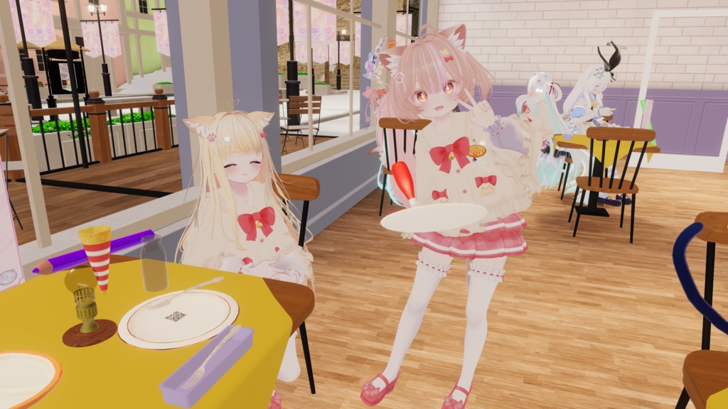 『ねこりぼんポンチョ NekoRibbonPoncho』複数アバター対応衣装