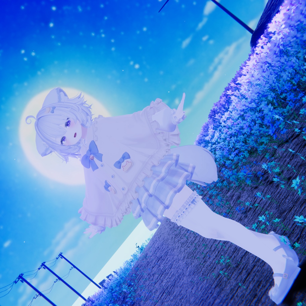 🎀プレゼント企画開催中🎀『ねこりぼんポンチョ NekoRibbonPoncho』複数アバター対応衣装