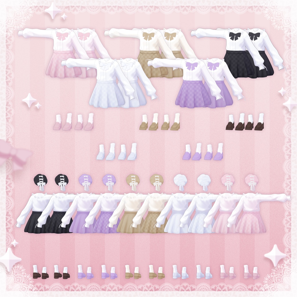 🎀プレゼント企画開催予定!🎀『Milky Noir ミルキーノワール』複数アバター対応衣装