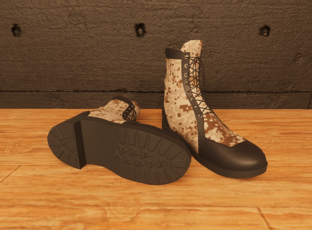 【8アバター対応】ミリタリーブーツ