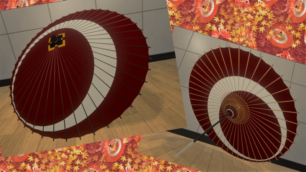 【VRChat想定】蛇の目傘