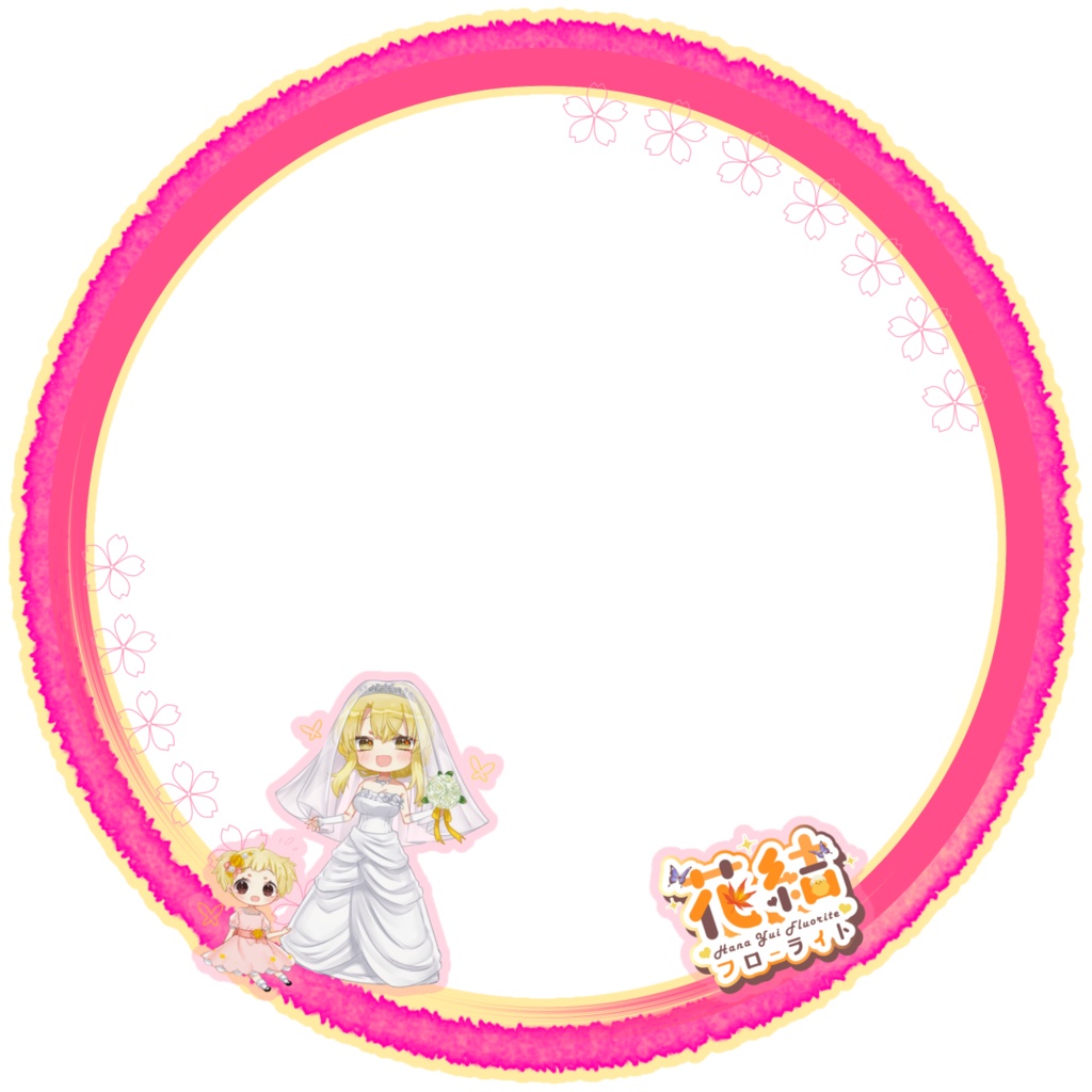 花・結・フローライト&まめちゃん　オリジナルアイコンリング