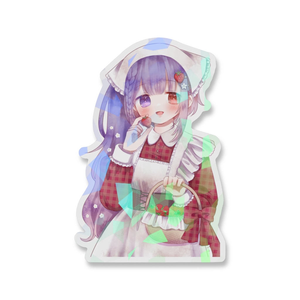 ぴかぴか✨ホログラムステッカー【いちごいっぱい🍓バージョン】