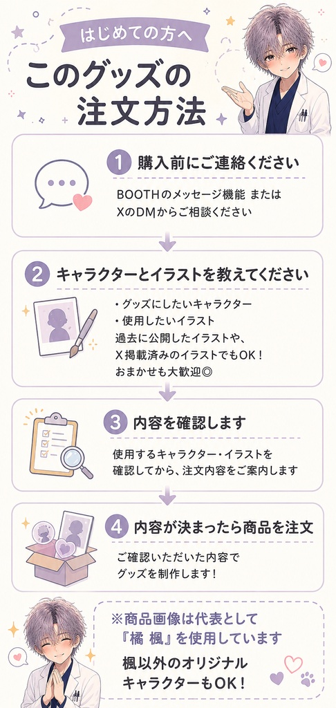 オリジナルキャラクター 70mmアクキー&75mm缶バッジセット