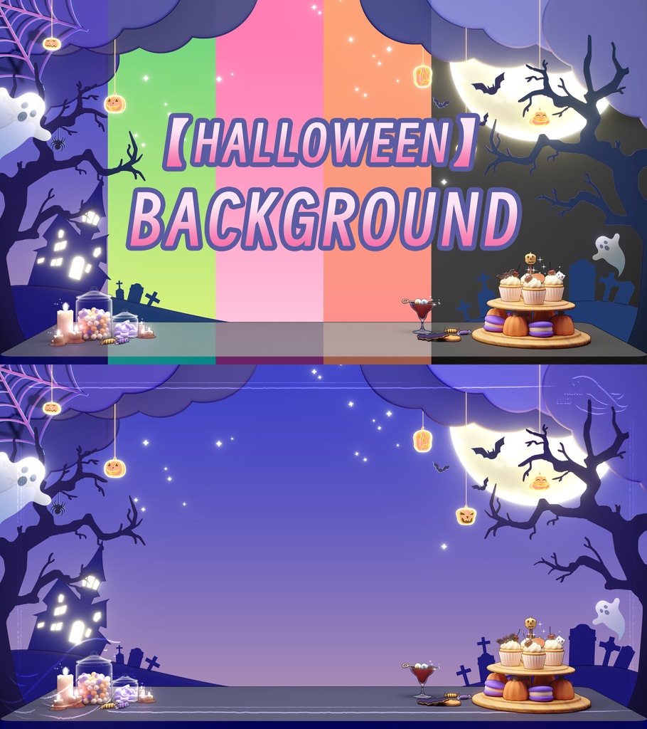 【配信背景&アイテムセット】halloween【Vtuber向け】