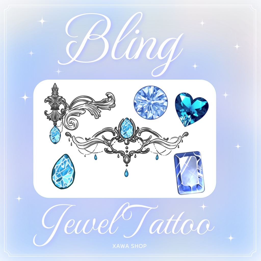 FREE 6 style tattoo texture [Bling Jewel] - by xawa