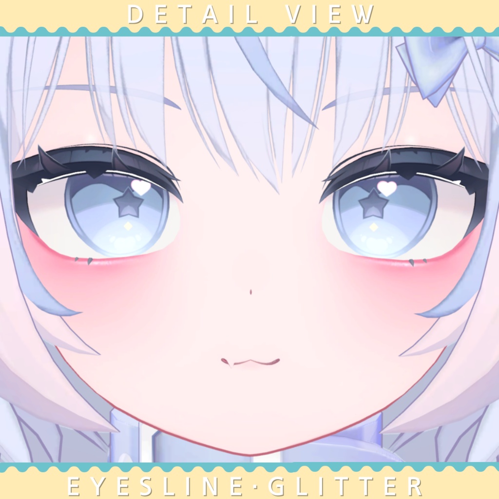 サラサラの目が化粧す+イチゴゼリー舌テクスチャ / chiffon sarasara eyes make up + strawberry jelly tongue texture