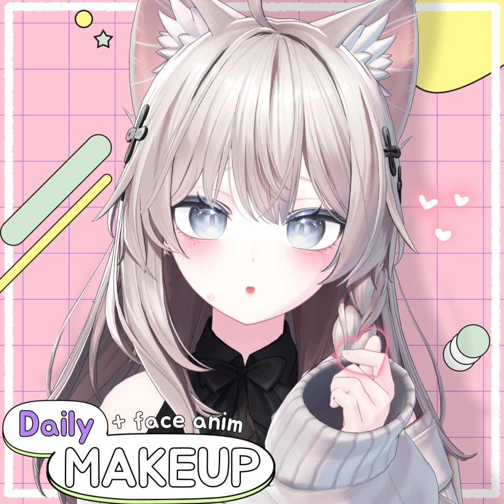 ๑ しなのちゃん毎日メイクテクスチャ+顔アニメです❛‿˂̵✧๑ Shinano's daily make up texture+ face anim ~9月28日 sale