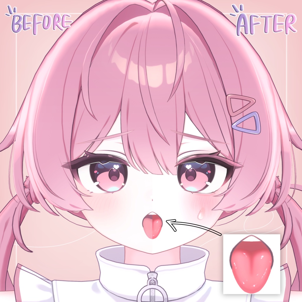 ♡。 .プラムちゃん デイリーメイクアップ テクスチャー+フェイスブレンドシェイプ.。♡ / Plum-chan Daily Makeup Texture + Face Blendshape