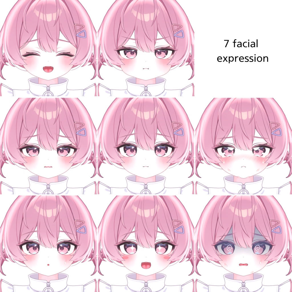 ♡。 .プラムちゃん デイリーメイクアップ テクスチャー+フェイスブレンドシェイプ.。♡ / Plum-chan Daily Makeup Texture + Face Blendshape