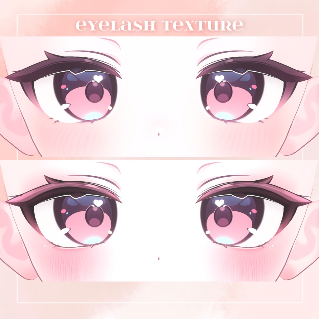 ♡。 .プラムちゃん デイリーメイクアップ テクスチャー+フェイスブレンドシェイプ.。♡ / Plum-chan Daily Makeup Texture + Face Blendshape