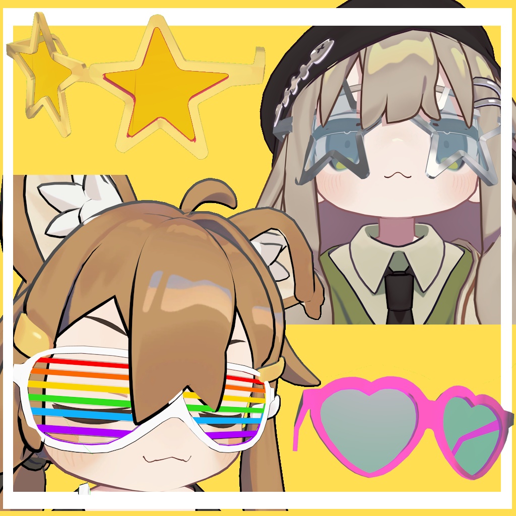【まめふれんず対応衣装】Silly Glasses!