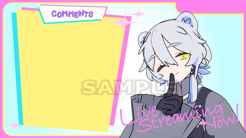 【動く配信画面素材】ポップ&カラフルな配信画面セット【雑談用】