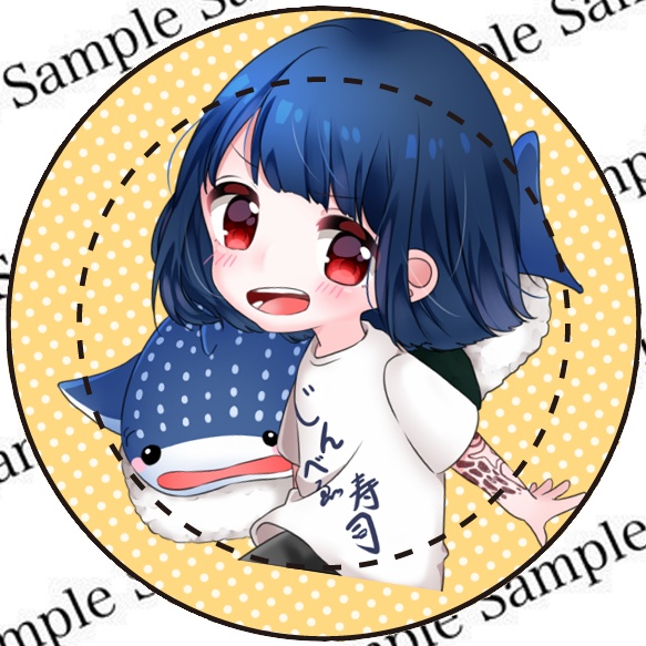 オリジナル缶バッジ デザインA「ツーショット×黄色」