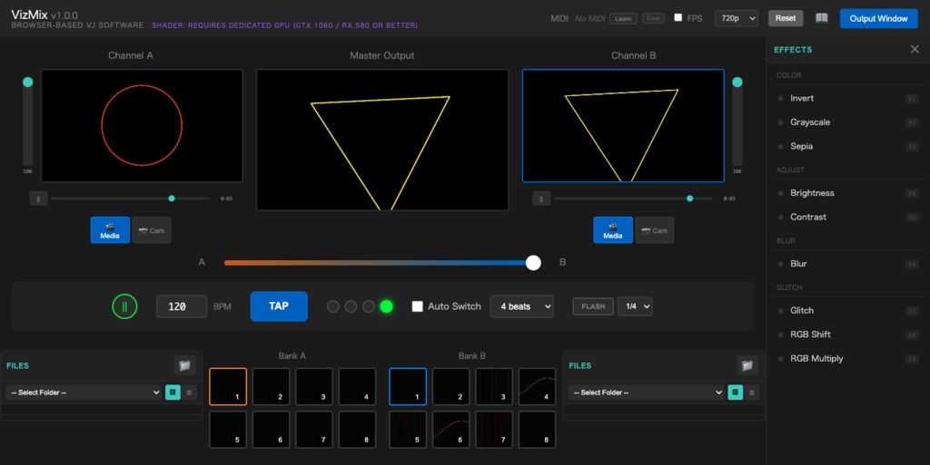 VizMix — ブラウザ発のVJソフト(Windows / Mac / Linux 対応)