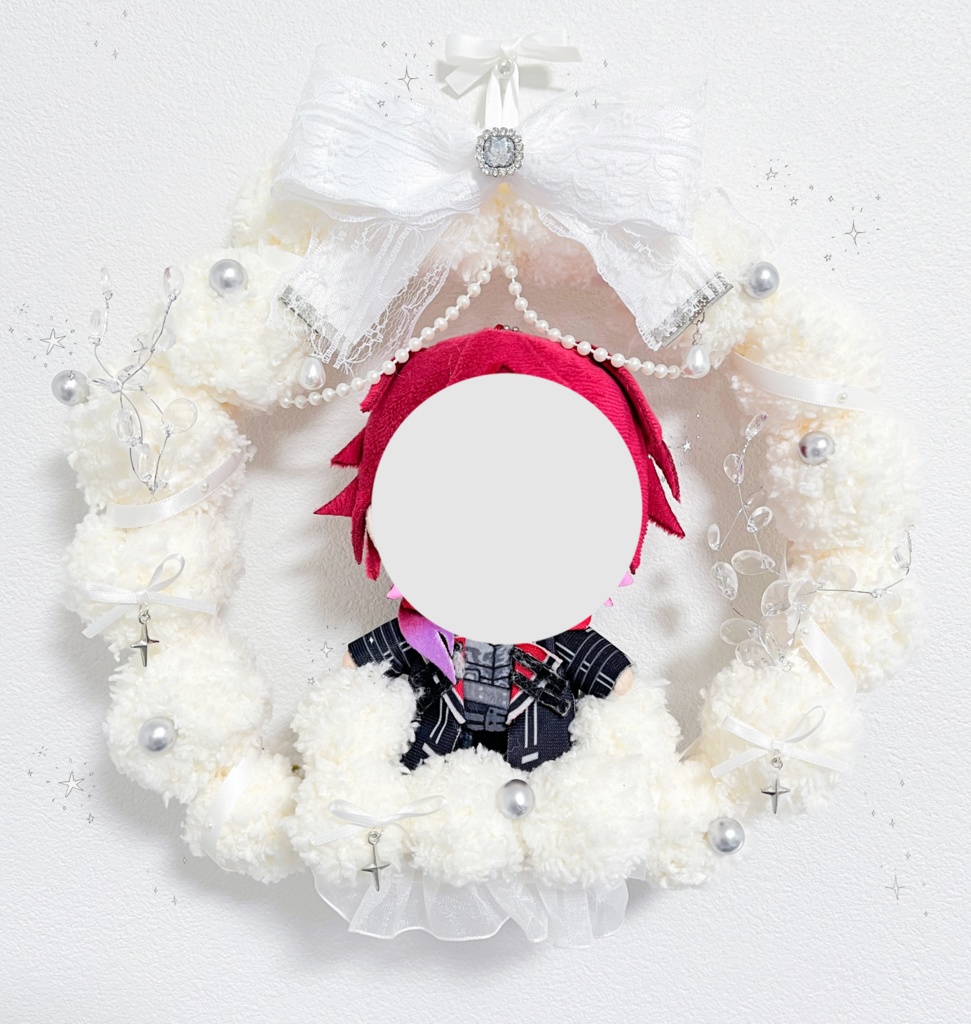 ぬいのふわふわおすわりリース