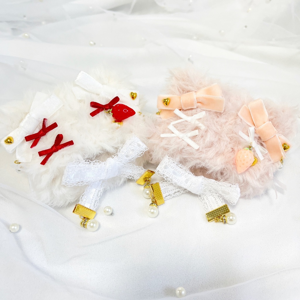 ふわねこリボンフード┆〖strawberry~〗┆Ssize