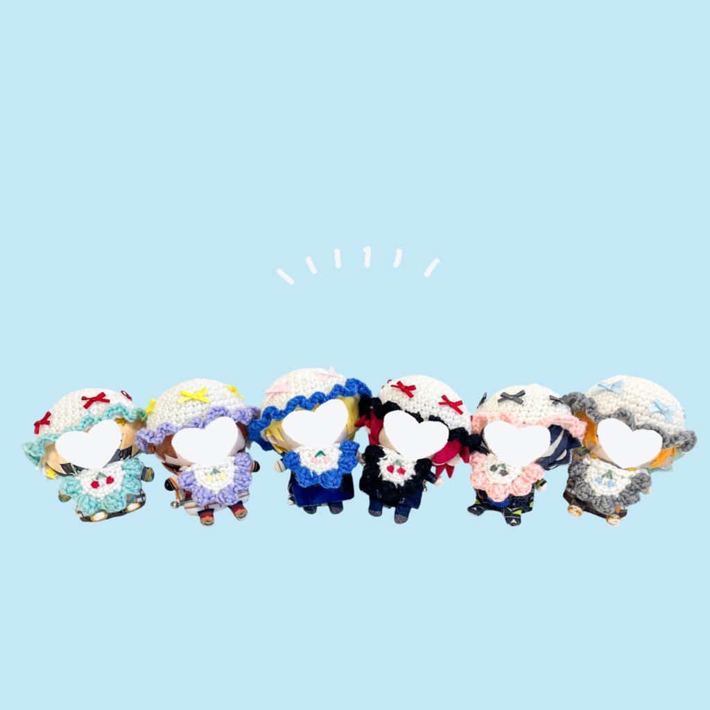 おでかけスタイ&帽子セット┆ cherry┆ 10cm~