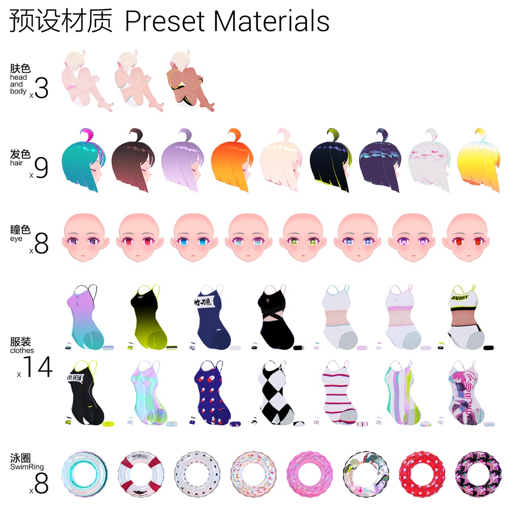 【3Dモデル】【VRchat】ZDY avatar001 ZDY式基础人形