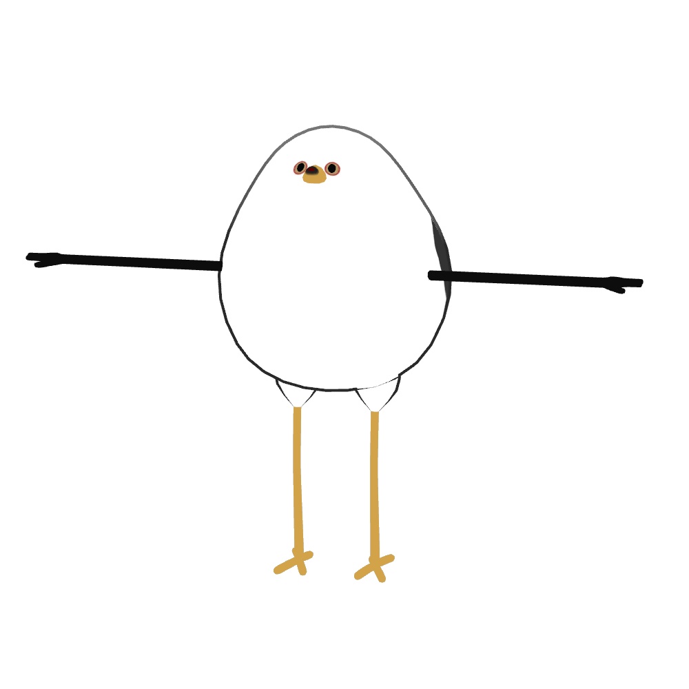 【VRChat/Free】Brid/鳥 専用ウミネコテクスチャ