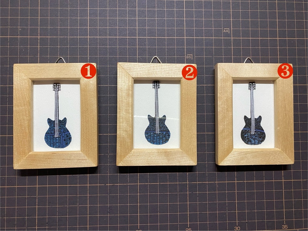 【切り絵原画】世界を奏でるギター