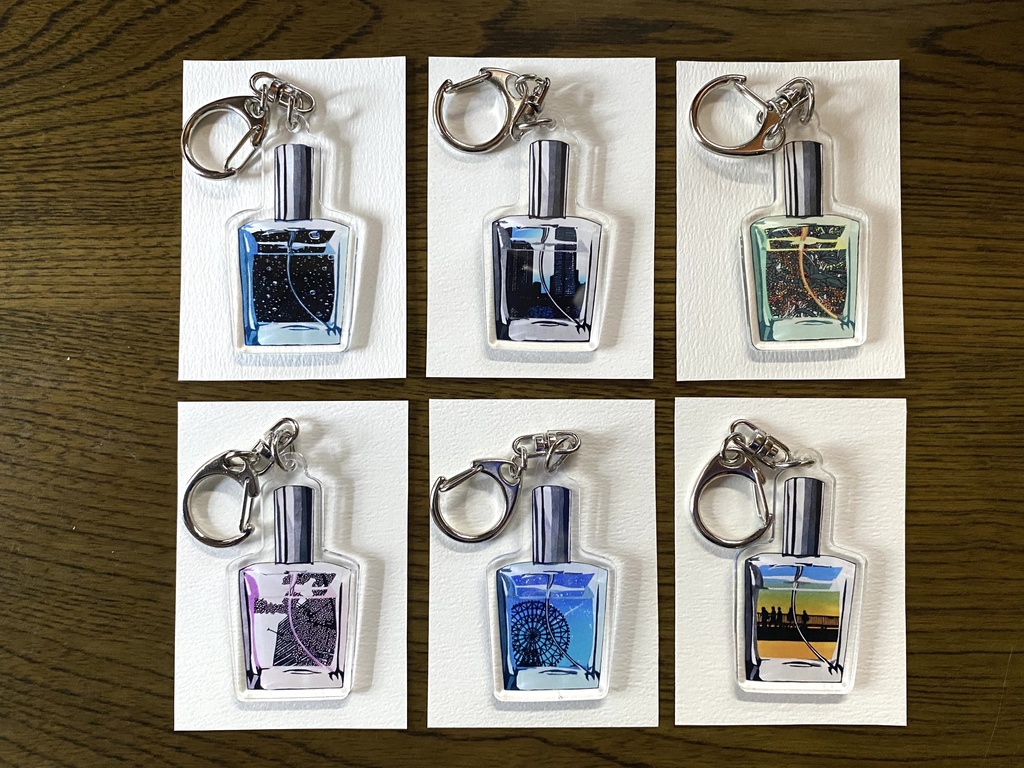【ランダム】香水柄アクリルキーホルダー