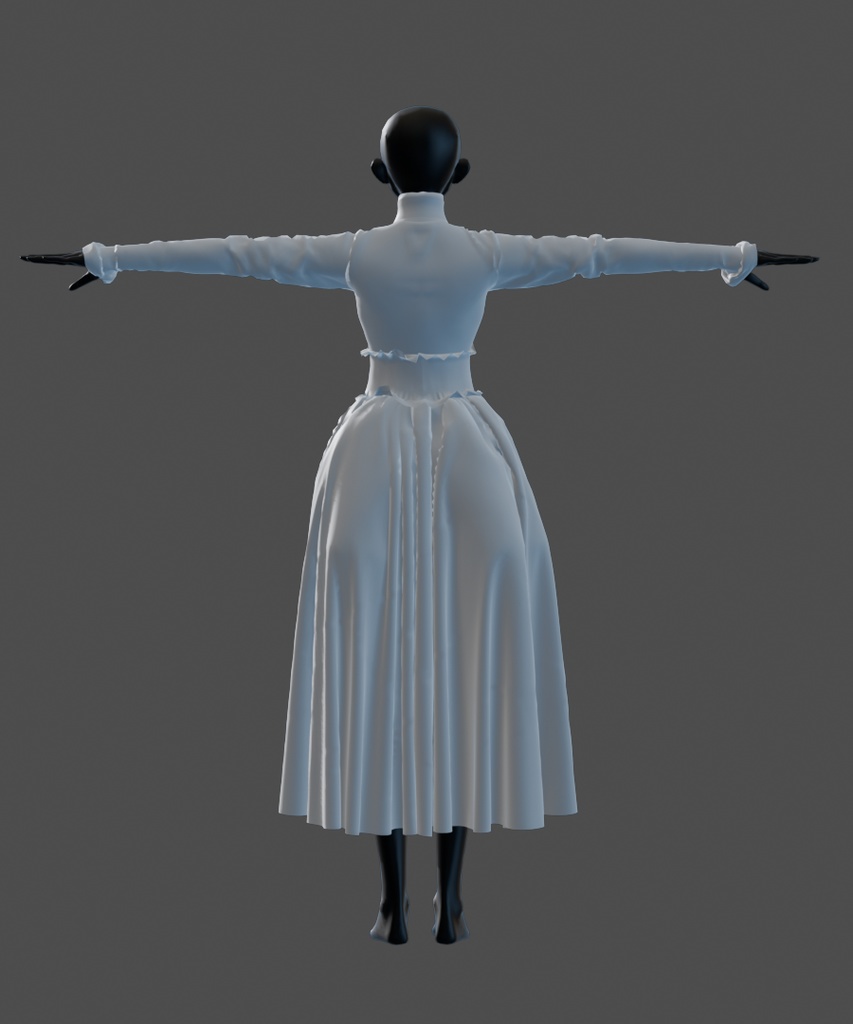 【汎用衣装データ】クラシックシャツとスカート