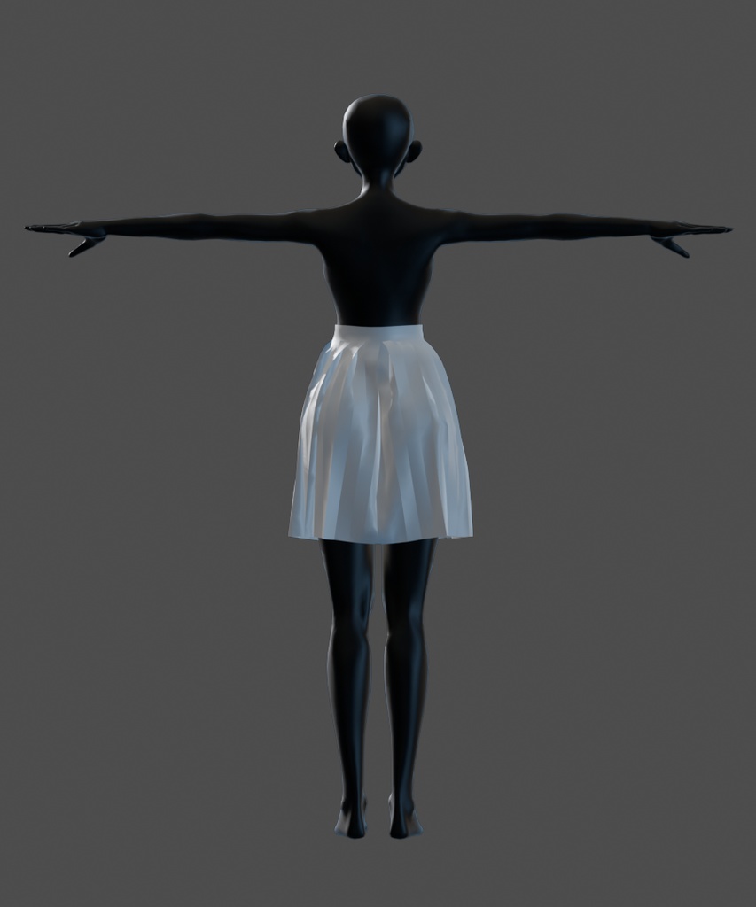 【汎用衣装データ】プリーツスカート