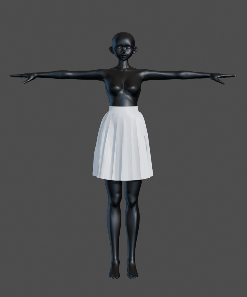 【汎用衣装データ】プリーツスカート