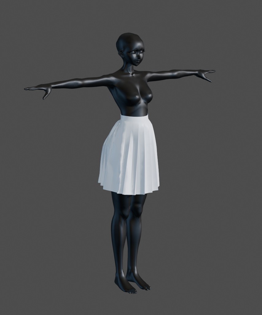 【汎用衣装データ】プリーツスカート