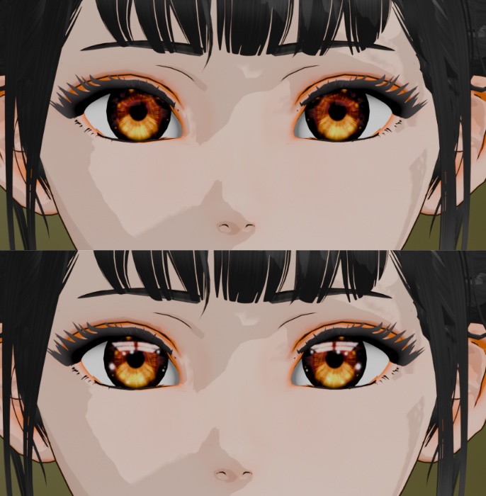 【汎用データ】瞳テクスチャ001(1種・5色・3サイズ・ハイライト分離)