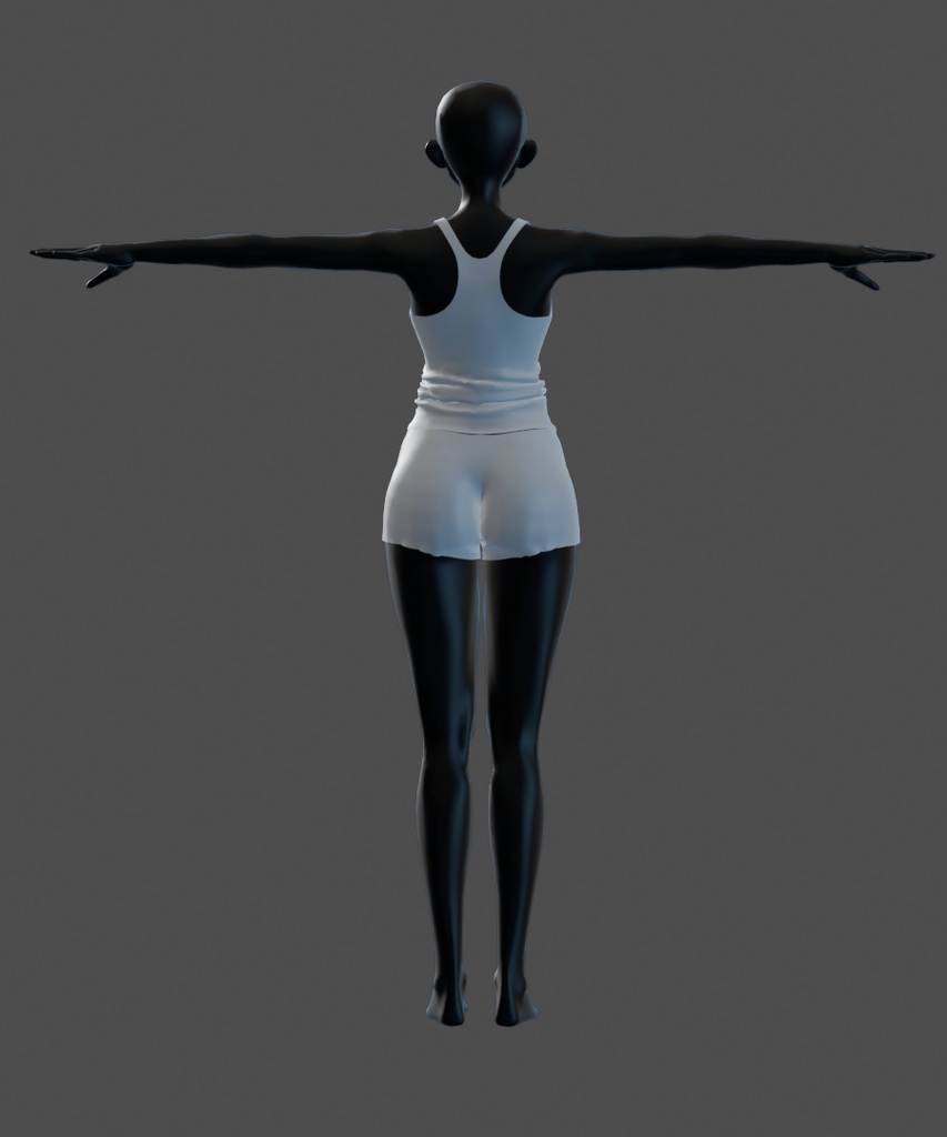 【汎用衣装データ】タンクトップと短パン