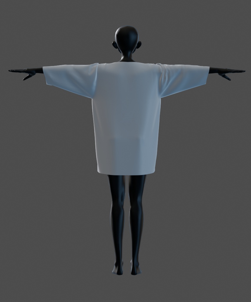 【汎用衣装データ】大きめTシャツ(通常ver・肩ずりさがりver)