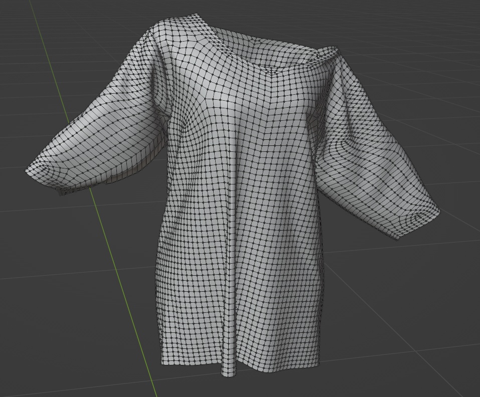 【汎用衣装データ】大きめTシャツ(通常ver・肩ずりさがりver)