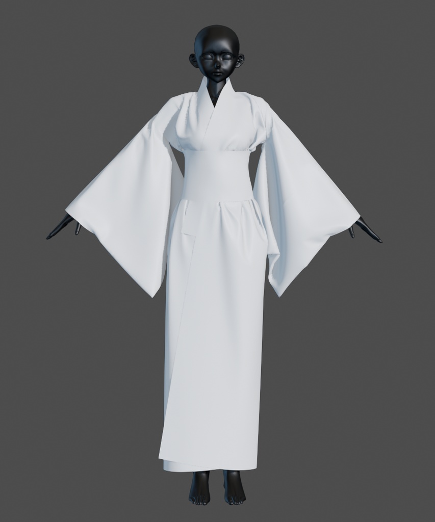 【汎用衣装データ】浴衣(Tポーズver・Aポーズver)