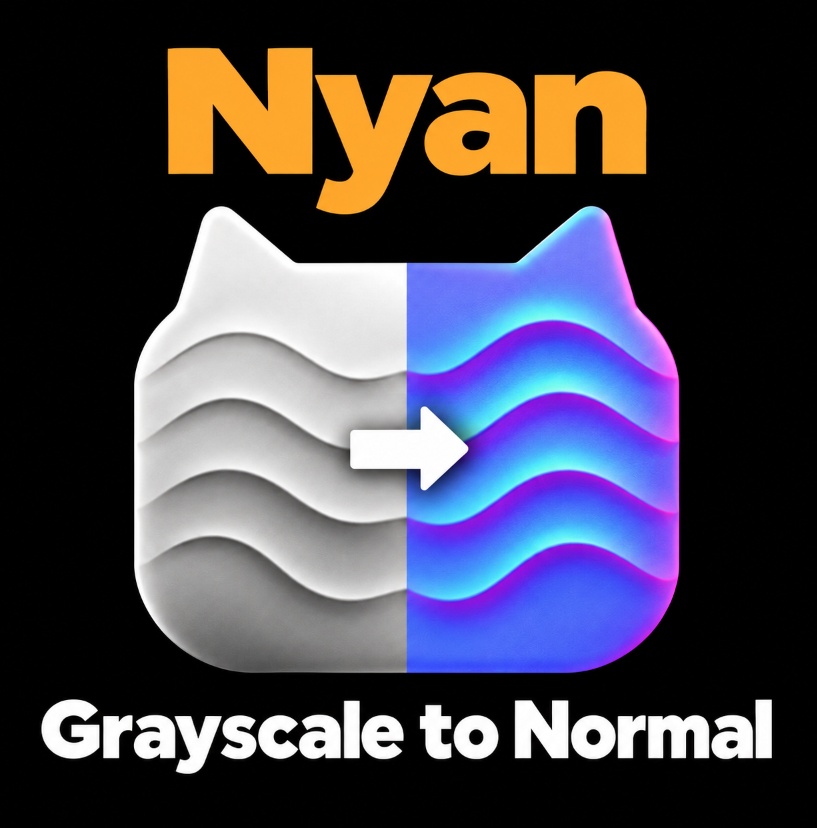 SubstancePainter用グレースケール→Normal変換ジェネレーター「Nyanneco Grayscale to Normal」