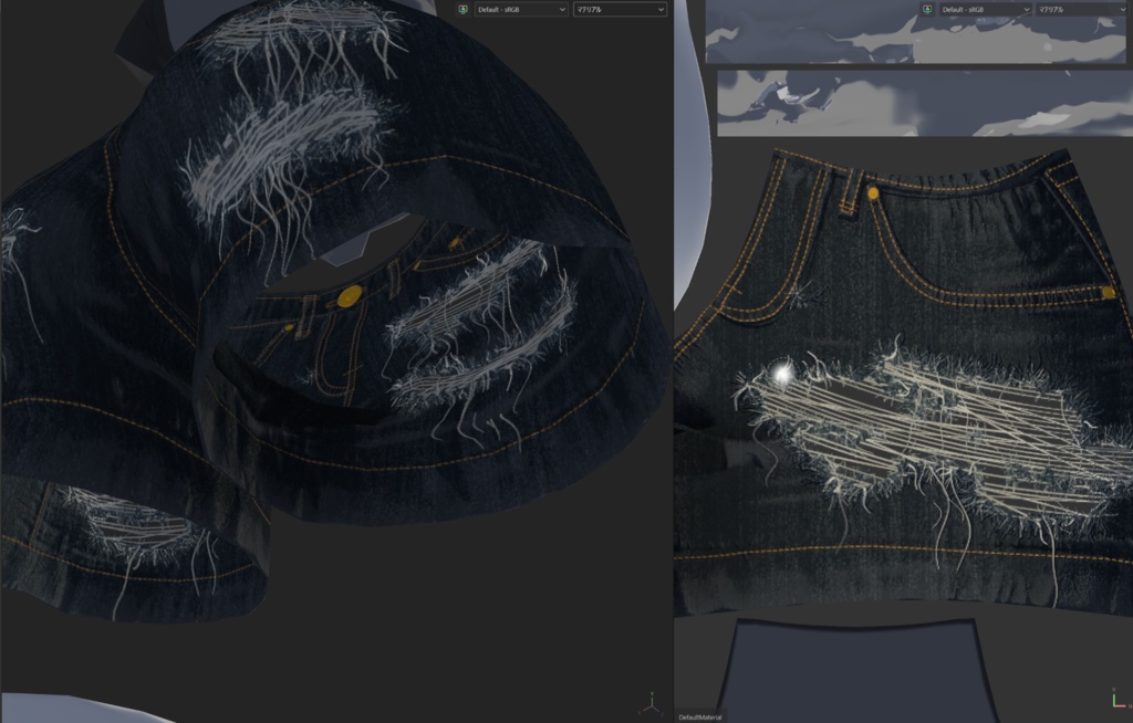 SubstancePainter用デニムダメージジェネレーター「Nyanneco Denim Damage Generator」