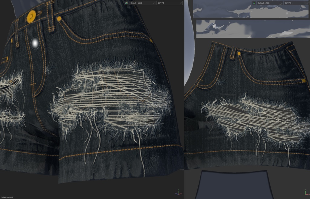 SubstancePainter用デニムダメージジェネレーター「Nyanneco Denim Damage Generator」
