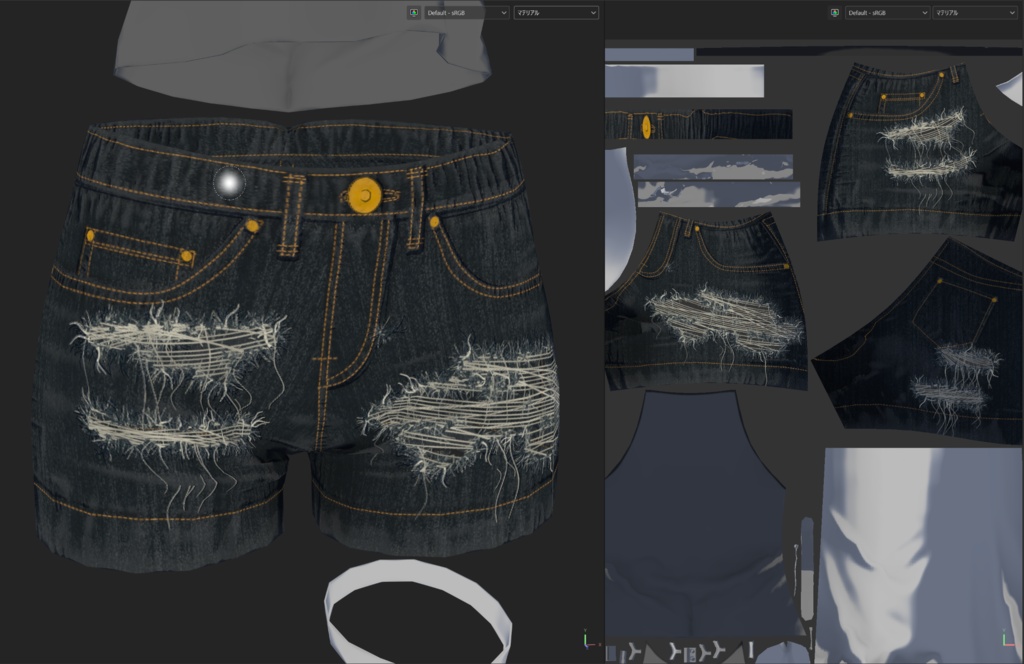 SubstancePainter用デニムダメージジェネレーター「Nyanneco Denim Damage Generator」