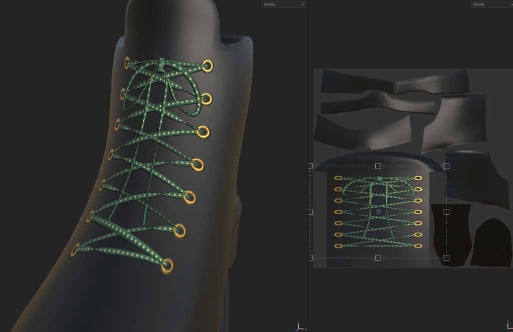 SubstancePainter用靴紐ジェネレーター「Nyanneco Shoelace Generator」