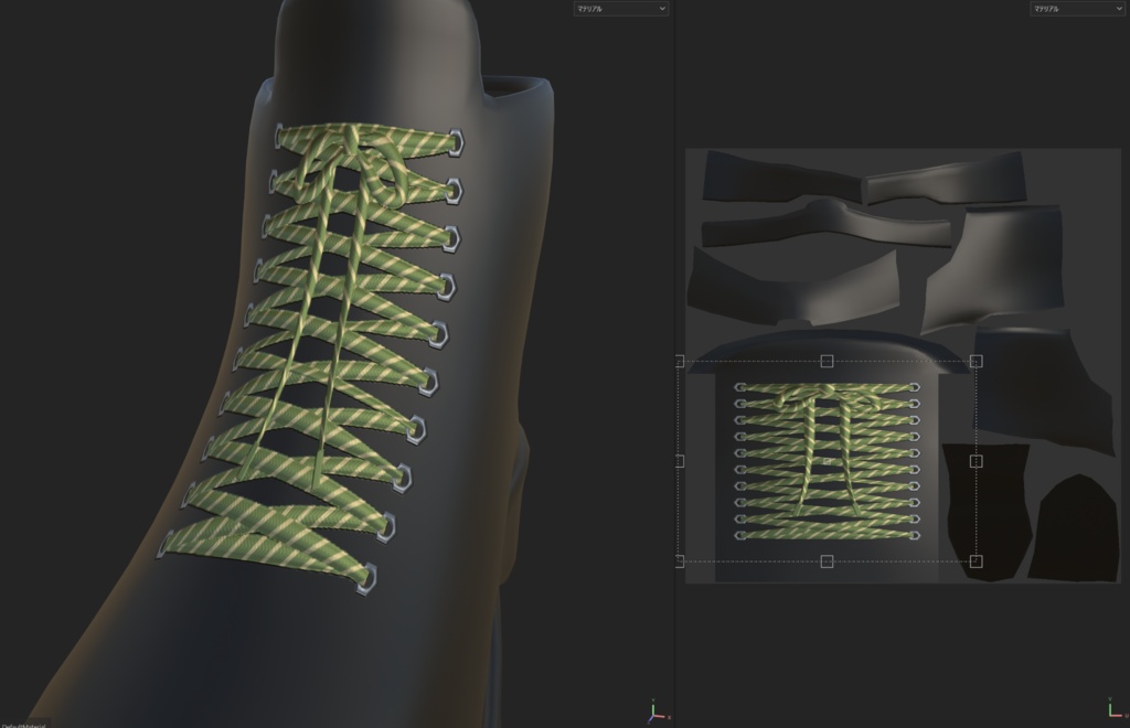 SubstancePainter用靴紐ジェネレーター「Nyanneco Shoelace Generator」